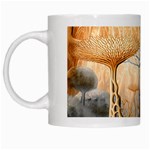 Garden Mushrooms Tree Flower White Mug Left