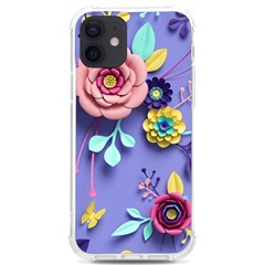 3d Flowers Pattern Flora Background Iphone 12/12 Pro Tpu Uv Print Case by Bedest