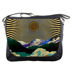 Surreal Art Psychadelic Mountain Messenger Bag by Ndabl3x