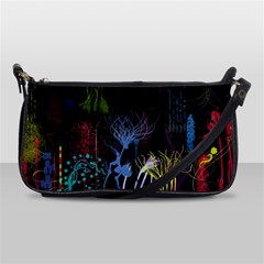 Art Design Graphic Neon Tree Artwork Shoulder Clutch Bag by Bedest