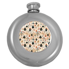 Pattern Seamless Round Hip Flask (5 Oz) by Proyonanggan