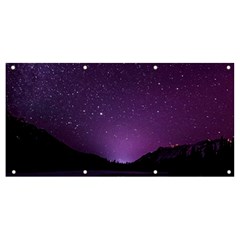 Dark Purple Aesthetic Landscape Banner And Sign 8  X 4  by Sarkoni