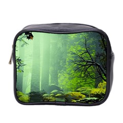 Trees Forest Artwork Nature Beautiful Landscape Mini Toiletries Bag (two Sides) by Sarkoni