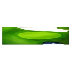 Golf Course Par Green Oblong Satin Scarf (16  X 60 ) by Sarkoni