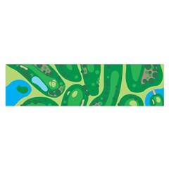 Golf Course Par Golf Course Green Oblong Satin Scarf (16  X 60 ) by Sarkoni