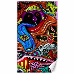 Psychedelic Trippy Hippie  Weird Art Canvas 40  X 72  by Sarkoni