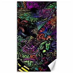 Trippy Dark Psychedelic Canvas 40  X 72  by Sarkoni