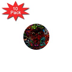 Somewhere Near Oblivion Nightmares Acid Colors Psychedelic 1  Mini Buttons (10 Pack)  by Sarkoni