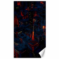 Architecture City Pixel Art Canvas 40  X 72  by Sarkoni