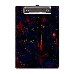 Architecture City Pixel Art A5 Acrylic Clipboard by Sarkoni