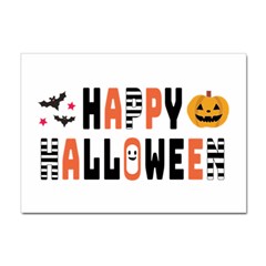 Happy Halloween Slot Text Orange Sticker A4 (100 Pack) by Sarkoni