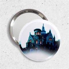 Blue Castle Halloween Horror Haunted House 2 25  Handbag Mirrors by Sarkoni