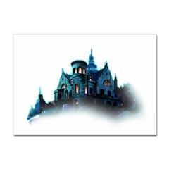 Blue Castle Halloween Horror Haunted House Sticker A4 (100 Pack) by Sarkoni