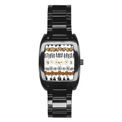 Halloween Holidays Stainless Steel Barrel Watch by Sarkoni