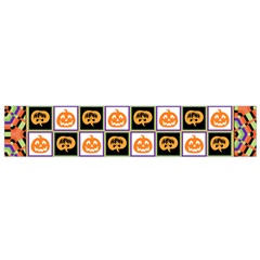 Chess Halloween Pattern Small Premium Plush Fleece Scarf by Ndabl3x