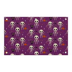 Skull Halloween Pattern Banner And Sign 5  X 3  by Ndabl3x