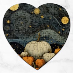 Pumpkin Halloween Jigsaw Puzzle (heart) by Ndabl3x