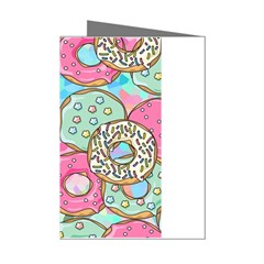 Donut Pattern Texture Colorful Sweet Mini Greeting Cards (pkg Of 8) by Grandong