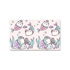 Cartoon Cat Cute Animal Kawaii Pastel Pattern Sticker (rectangular) by Ndabl3x