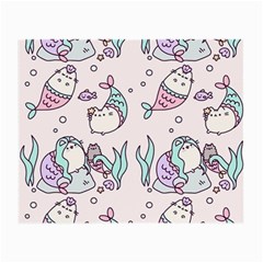 Cartoon Cat Cute Animal Kawaii Pastel Pattern Small Glasses Cloth by Ndabl3x