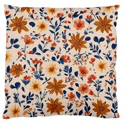 Boho Flowers Seamless Patternn Large Premium Plush Fleece Cushion Case (two Sides) by Jack14