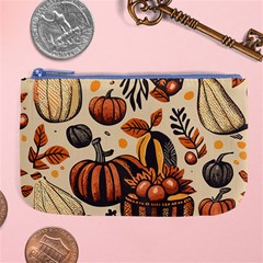 Thanksgiving Pattern Large Coin Purse by Valentinaart