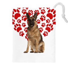 Belgian Malinois Gift T- Shirt Cool Belgian Malinois Valentine Heart Paw Belgian Malinois Dog Lover Yoga Reflexion Pose T- Shirtyoga Reflexion Pose T- Shirt Drawstring Pouch (4xl) by hizuto