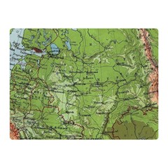 Map Earth World Russia Europe Two Sides Premium Plush Fleece Blanket (mini) by Bangk1t