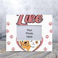 Veterinary Medicine T- Shirt You Know What I Like About People Their Pets Funny Vet Med T- Shirt White Tabletop Photo Frame 4 x6  by ZUXUMI