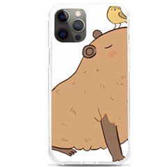 Capybara T- Shirt Cute Capybara Illustration With A Bird Friend T- Shirt Yoga Reflexion Pose T- Shirtyoga Reflexion Pose T- Shirt Iphone 12 Pro Max Tpu Uv Print Case by hizuto