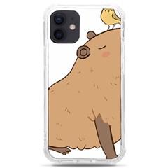 Capybara T- Shirt Cute Capybara Illustration With A Bird Friend T- Shirt Yoga Reflexion Pose T- Shirtyoga Reflexion Pose T- Shirt Iphone 12 Mini Tpu Uv Print Case	 by hizuto