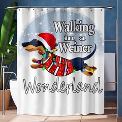 Weiner T- Shirt Walking In A Weiner Wonderland T- Shirt (1) Shower Curtain 60  X 72  (medium)  by ZUXUMI