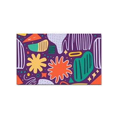 Colorful Shapes On A Purple Background Sticker (rectangular) by LalyLauraFLM