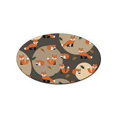 Fox Pattern Sticker (oval) by Pakjumat