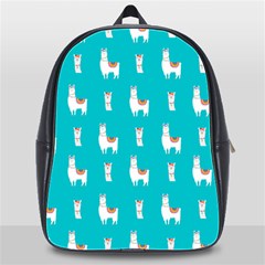 Lama Alpaca Animal Pattern Design School Bag (xl) by Pakjumat