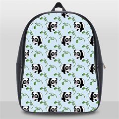 Animal Panda Bamboo Seamless Pattern School Bag (xl) by Pakjumat