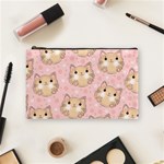 Cat Pattern Pink Cartoon Cosmetic Bag (Medium) Front