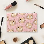 Cat Pattern Pink Cartoon Cosmetic Bag (Medium) Back