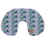 Fishes Pattern Background Theme Travel Neck Pillow Front