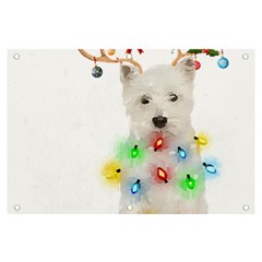 West Highland White Terrier Dog Snow T- Shirt West Highland White Terrier Dog Snow Reindeer Santa Ha Banner And Sign 6  X 4  by ZUXUMI