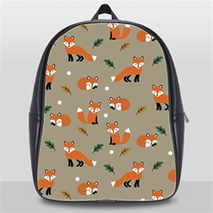 Fox Pattern Texture School Bag (xl) by Pakjumat