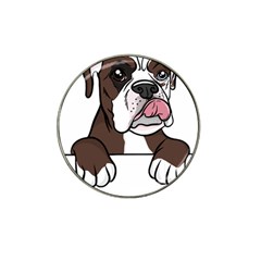 Boxer Dog T- Shirt Tri Colored Boxer T- Shirt Hat Clip Ball Marker (4 Pack) by JamesGoode