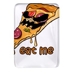 Eat Me T- Shirtscary Pizza Slice Sceaming Eat Me T- Shirt Rectangular Glass Fridge Magnet (4 Pack) by ZUXUMI