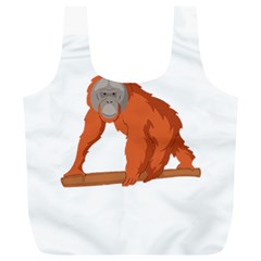 Orangutan T-shirtwhite Look Calm Orangutan 07 T-shirt Full Print Recycle Bag (xl) by EnriqueJohnson