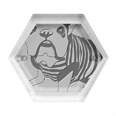 English Bulldog T- Shirt English Bee Dog T- Shirt Hexagon Wood Jewelry Box by ZUXUMI