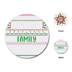 Faulkner Family Christmas T- Shirt Legend Faulkner Family Christmas T- Shirt Playing Cards Single Design (round) by ZUXUMI