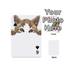 Peeking Cat T-shirtpeeking Cute Cat T-shirt Playing Cards 54 Designs (Mini) Front - Spade6