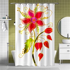 Flowers Art T- Shirtflower T- Shirt Shower Curtain 48  X 72  (small)  by ZUXUMI