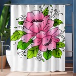 Flowers Art T- Shirtflowers T- Shirt (1) Shower Curtain 60  x 72  (Medium)  60 x72  Curtain