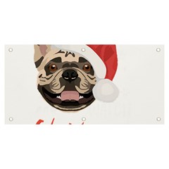 French Bulldog T- Shirt French Bulldog Merry Christmas T- Shirt Banner And Sign 6  X 3  by ZUXUMI